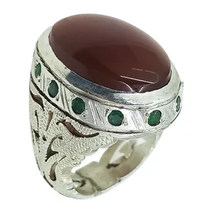 انگشتر نقره مردانه سلین کالا مدل عقیق کد ce-As206