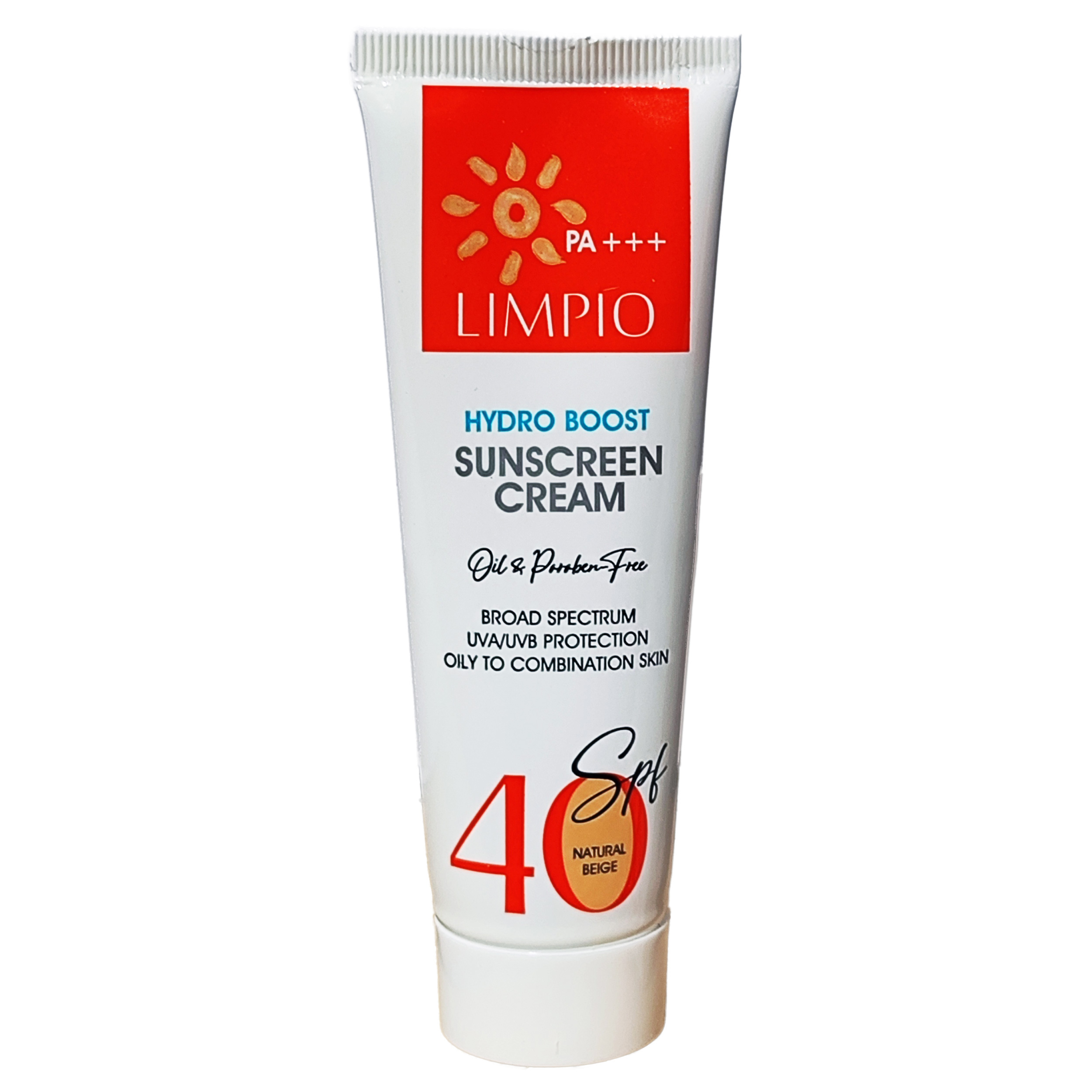 کرم ضد آفتاب بدون رنگ لیمپیو مدل SPF40 محافظ UVA ،UVB و PA+++، ضد لک و حساسیت، تنظیم ترشح چربی پوست، مناسب پوست‌ چرب و مختلط حجم 50 میلی‌لیتر