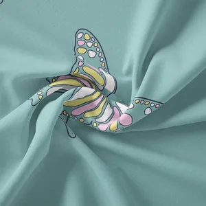  پارچه ملحفه پارچه باما مدل مخمل طرح پروانه ها کد 5011777