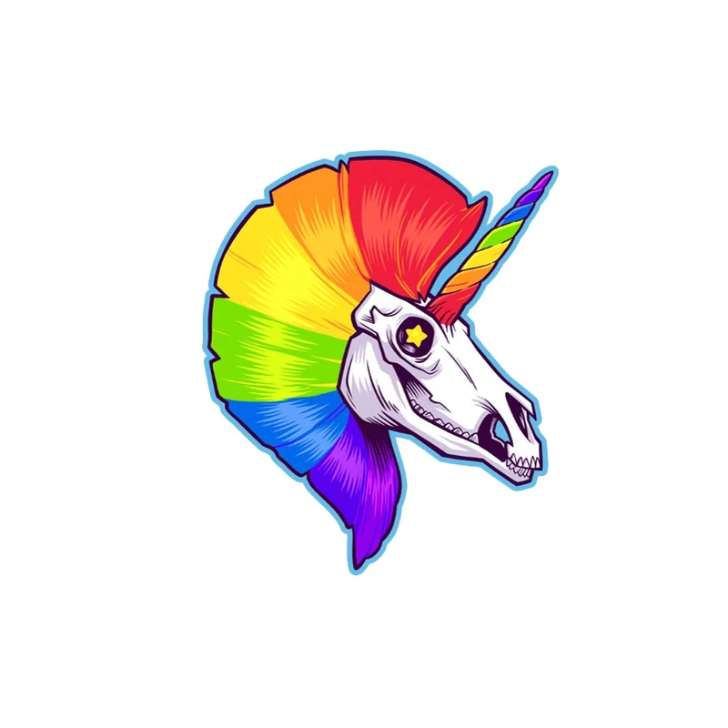 استیکر لپ تاپ کارنیکا طرح  Rainbow Unicorn گورخر تک شاخ کد ST-236  