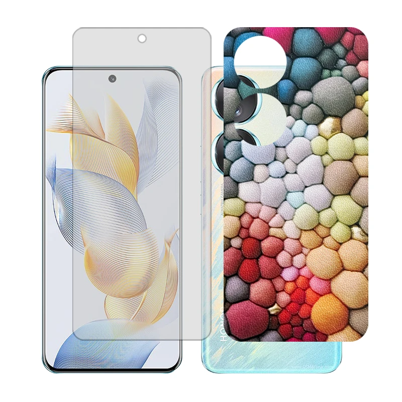 محافظ صفحه نمایش شفاف گلس مدل Together مناسب برای گوشی موبایل آنر 90 به همراه برچسب پوششی پشت گوشی