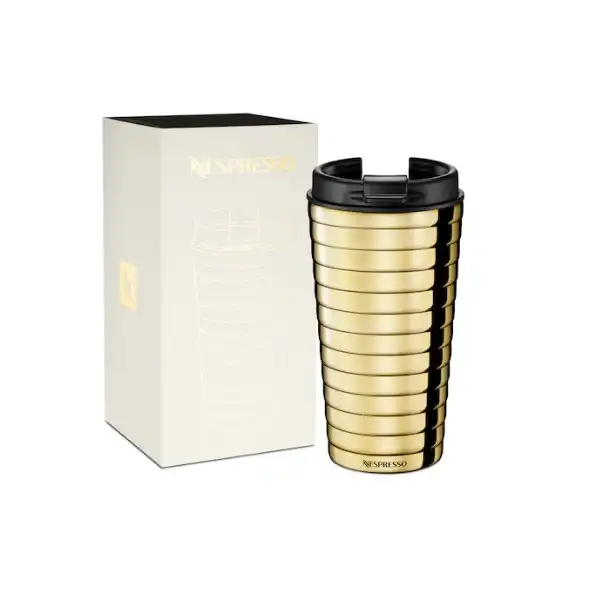 ماگ سفری نسپرسو مدل Touch Golden گنجایش لیتر 0.375