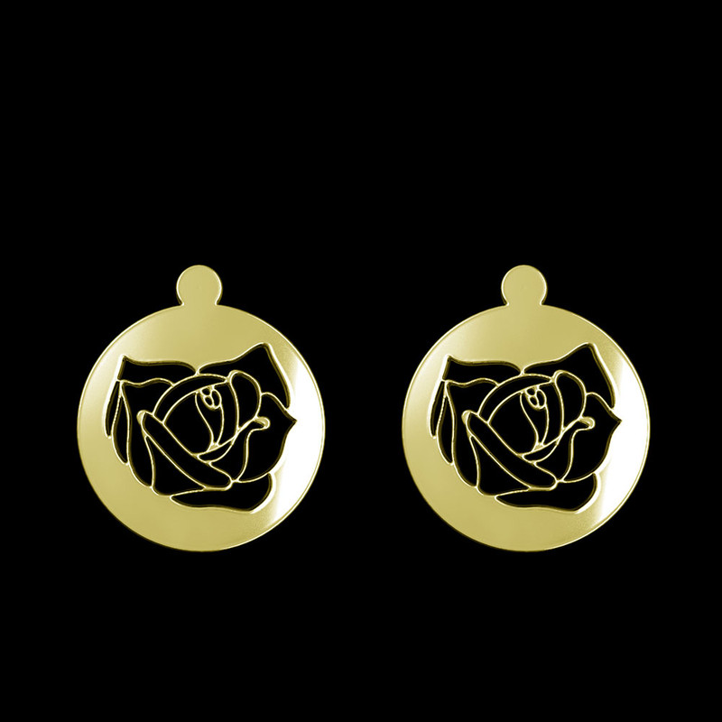 گوشواره طلا 18 عیار زنانه مدوپد مدل گل کد GA1-13067