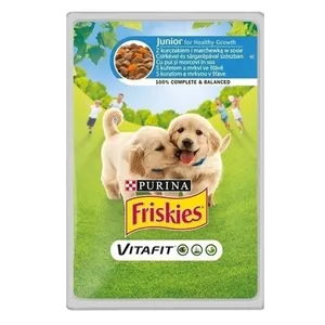 غذای پوچ سگ فریسکیز مدل vitafit chicken junior وزن 100 گرم