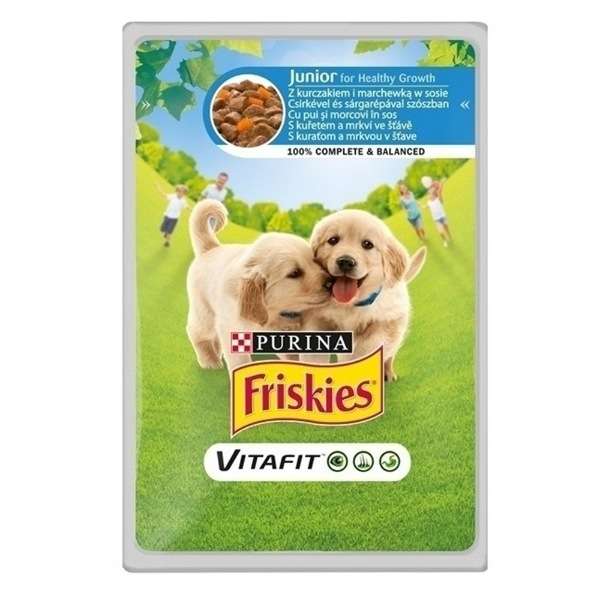 غذای پوچ سگ فریسکیز مدل vitafit chicken junior وزن 100 گرم