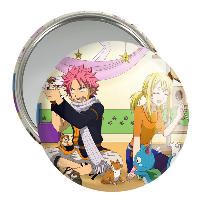 آینه جیبی خندالو مدل لوسی و ناتسو انیمه فری تیل Fairy Tail  کد 16502