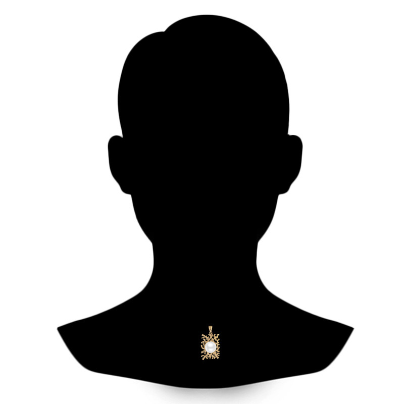 آویز گردنبند نقره زنانه اقلیمه مدل VN505