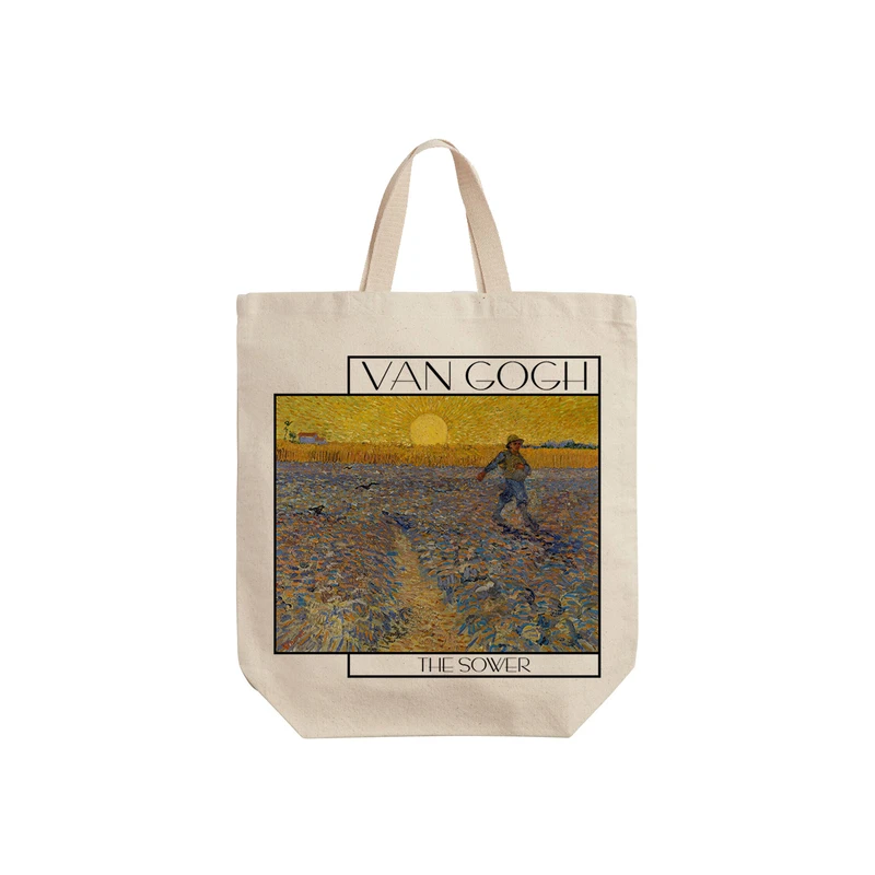 ساک خرید ترمه طراحان ایده مدل بذرافشان از ونگوگ کد 0046 - S