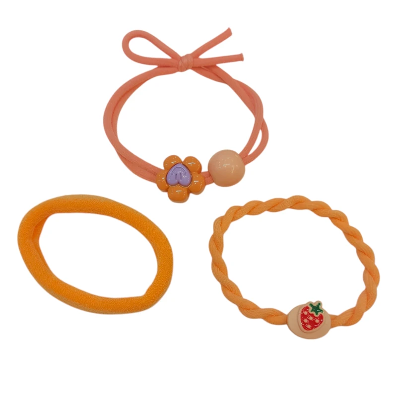 کش مو دخترانه مدل عروسکی بسته 3 عددی