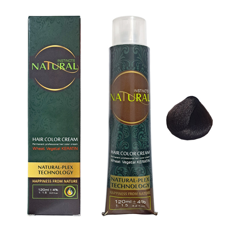 رنگ مو نچرال اینیستینکس شماره 4.0 حجم 120 میلی لیتر رنگ قهوه ای متوسط