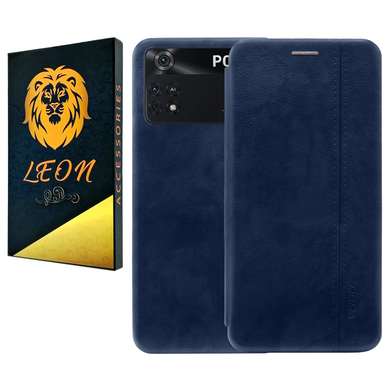 کیف کلاسوری لئون مدل Momi  مناسب برای گوشی موبایل شیائومی Poco M4 Pro 4G