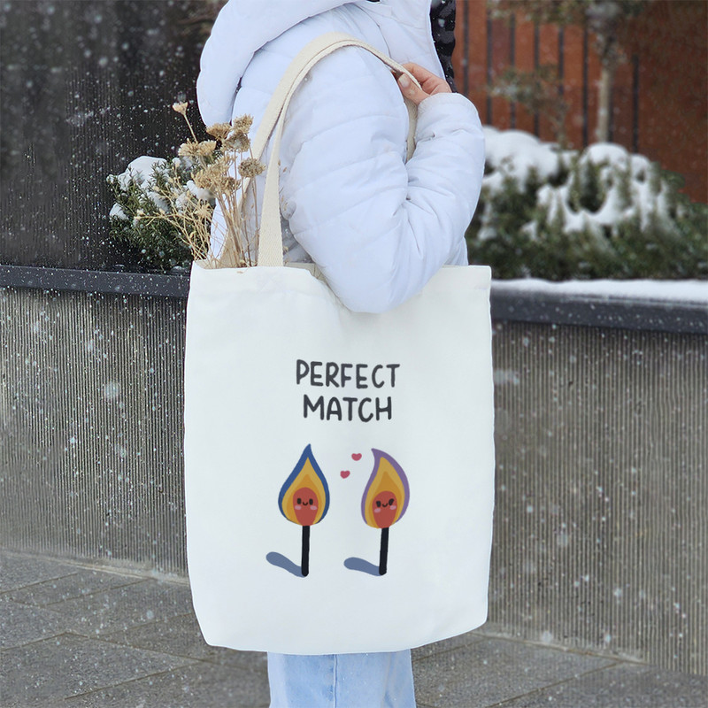 ساک خرید خندالو طرح چوب کبریت کد 10328