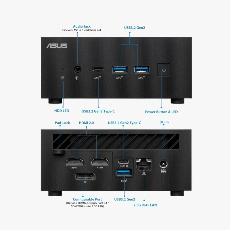 کامپیوتر کوچک ایسوس مدل PN64 i5-E1 16-500 نسل 13