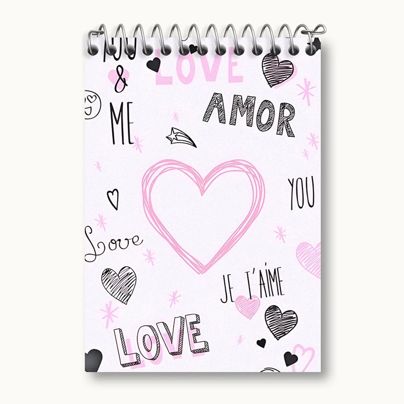 دفتر یادداشت 50 برگ خندالو طرح Love کد N2732