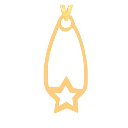 آویز گردنبند طلا 18 عیار زنانه کرابو مدل سنجاق Kr31603