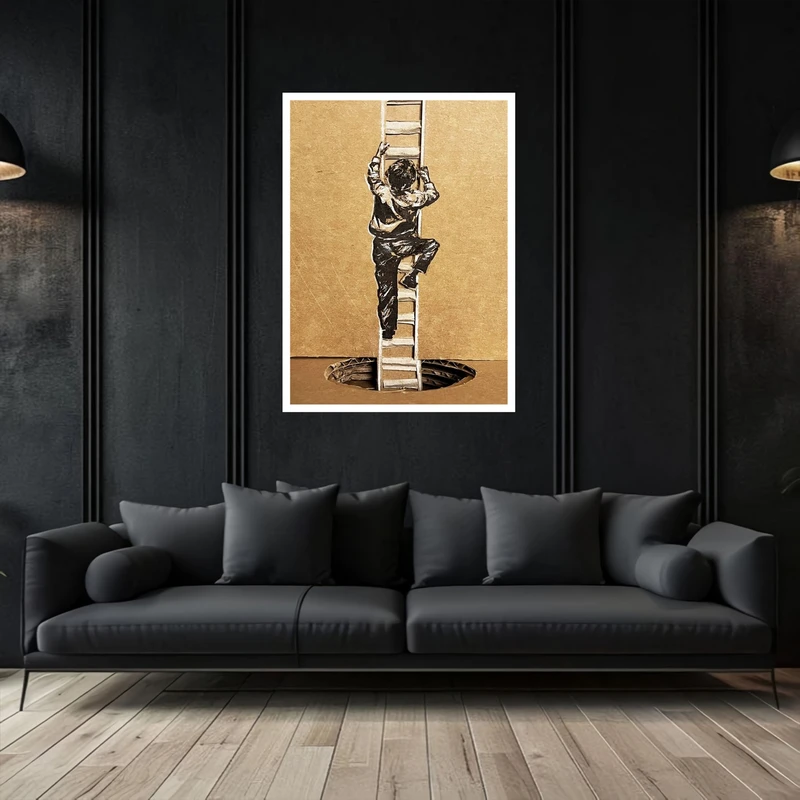 تابلو بکلیت طرح انگیزشی تلاش و کوشش مدل W-bu5468 فریم سفید