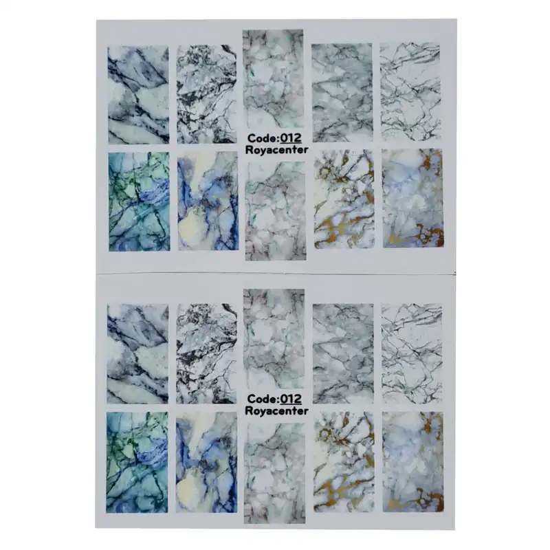 برچسب لنز ناخن رویاسنتر مدل 012 مجموعه 2 عددی