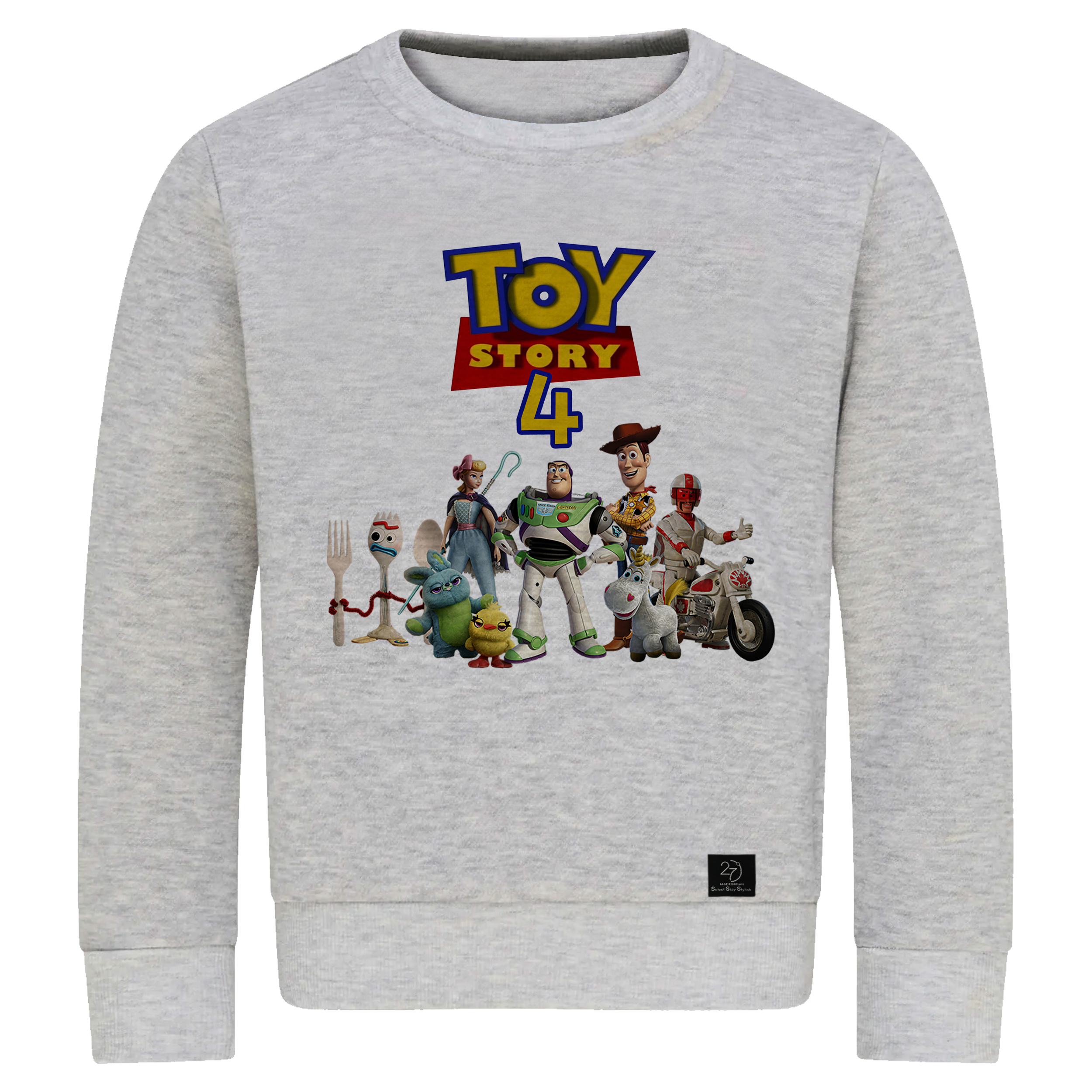 سویشرت پسرانه 27 مدل Toy Story کد B10 رنگ طوسی روشن