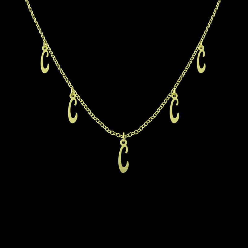 گردنبند طلا 18 عیار زنانه مدوپد مدل حرف C کد RNA17071