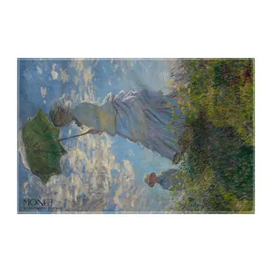 کاغذ کادو ترمه طراحان ایده مدل زنی با یک چت آفتابی از مونه کد art0187 سایز 57x37 سانتی متر