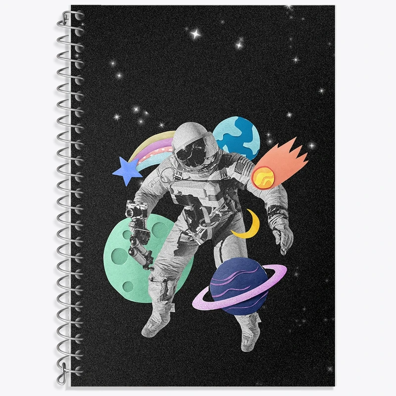 دفتر لغت 50 برگ خندالو طرح فضانورد کد F2553