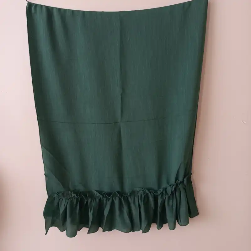 شال زنانه مدل نخی اسلپ ساده دامنی چین دار کد 28