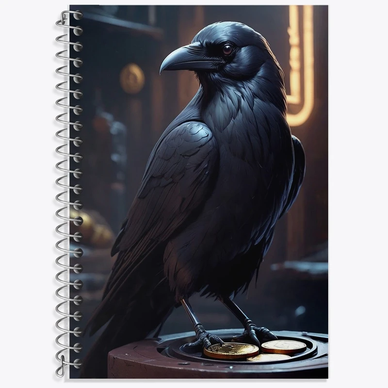 دفتر لغت 50 برگ خندالو طرح کلاغ کد F985