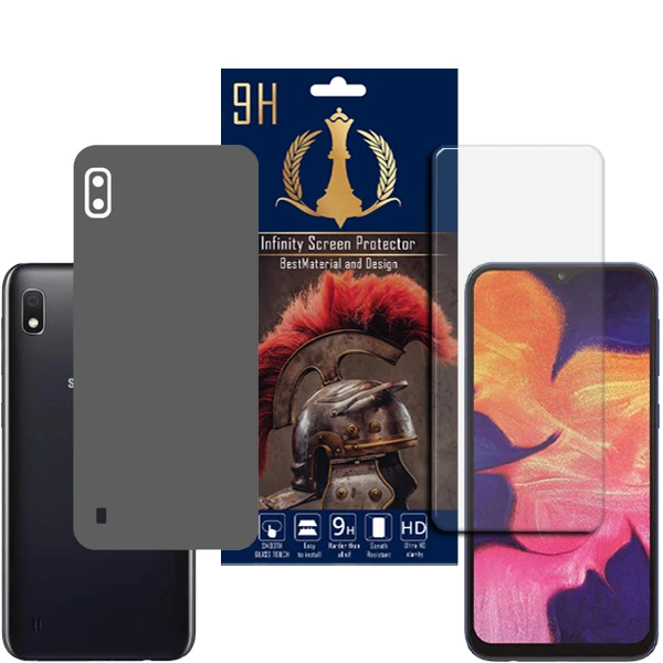 برچسب پوششی اینفینیتی مدل PRO MAX مناسب برای گوشی موبایل سامسونگ Galaxy A10 به همراه محافظ صفحه نمایش