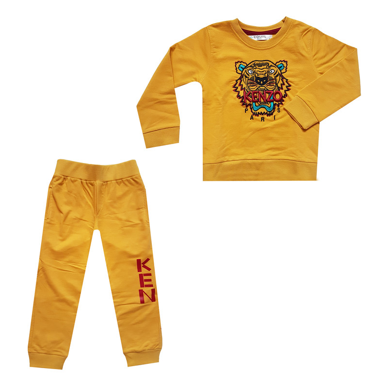 ست سویشرت و شلوار پسرانه کد D 904 رنگ زرد