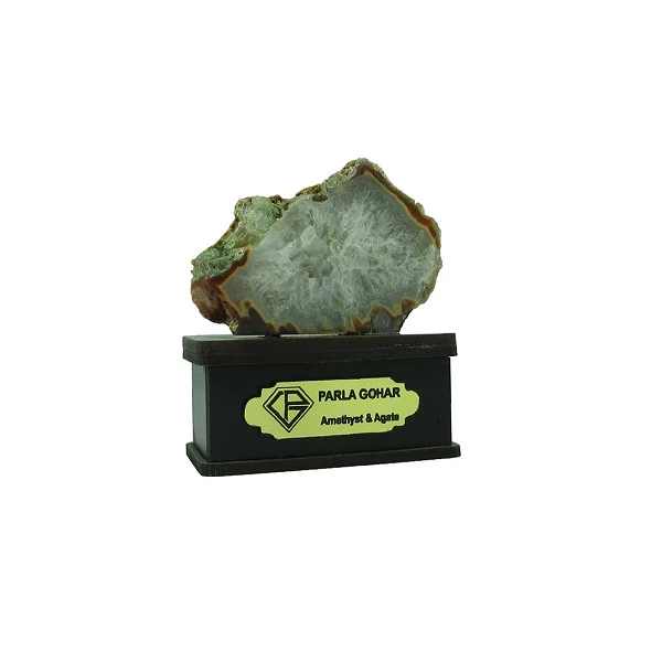 سنگ راف آمیتیست وعقیق پارلا گوهر کد 6276