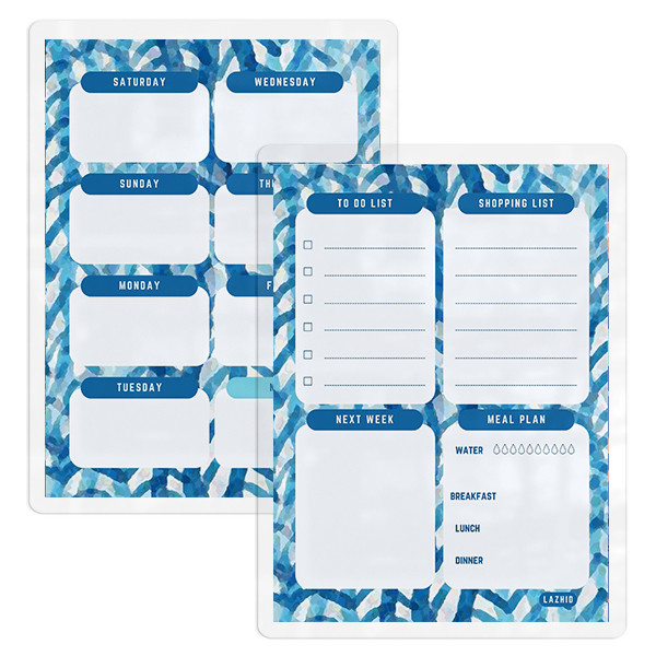 تخته وایت برد لاژید مدل پلنر برنامه ریزی کد PL014 سایز 20*30 سانتی متر مجموعه 2 عددی