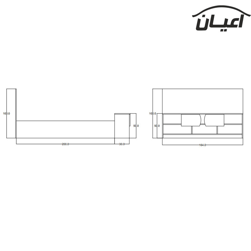 تخت خواب دونفره اعیان مدل FH417 سایز 160x200 سانتی متر تخت خواب دونفره اعیان مدل FH417 سایز 160x200 سانتی متر