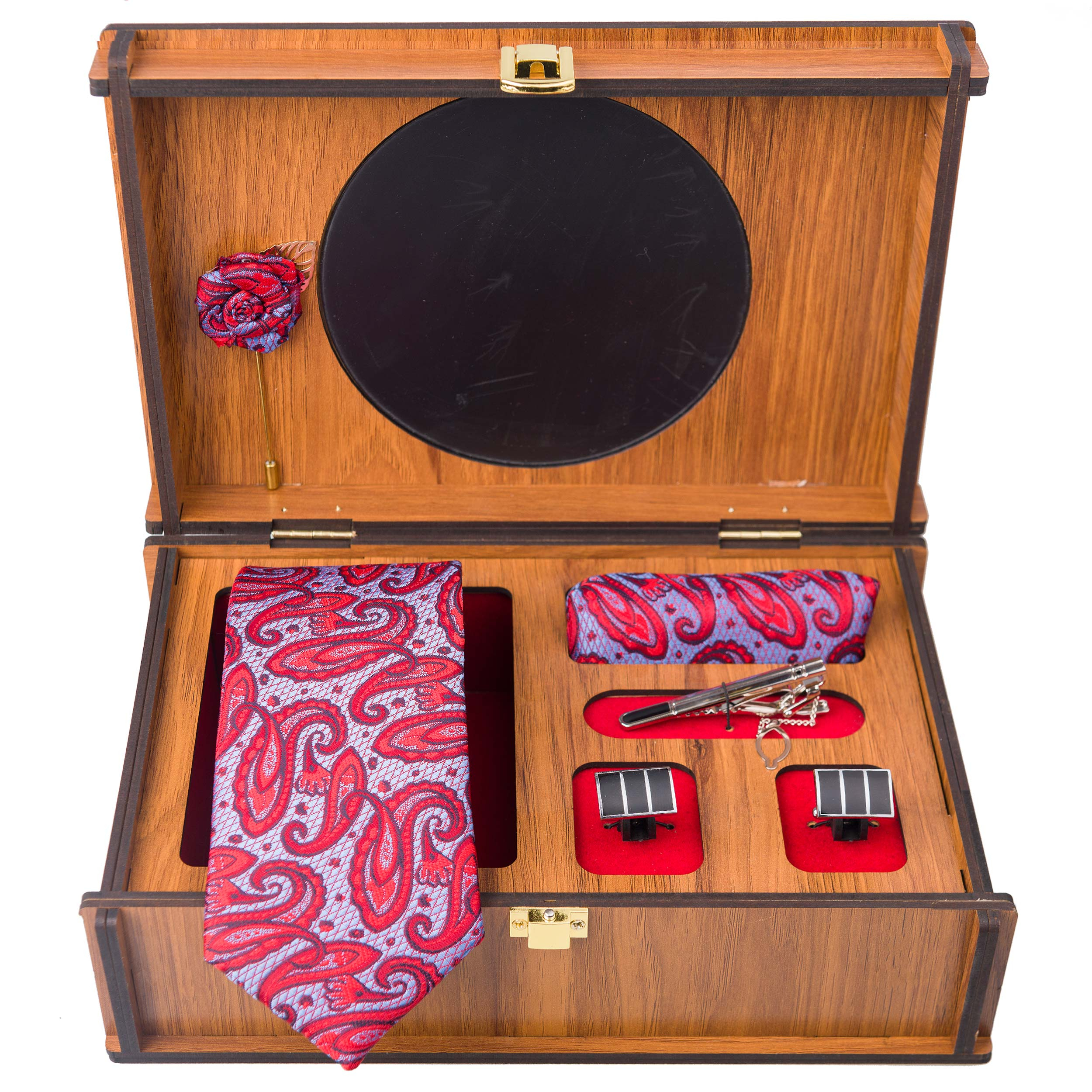 ست کراوات و دستمال جیب مردانه مدل GF-PA399-BOX
