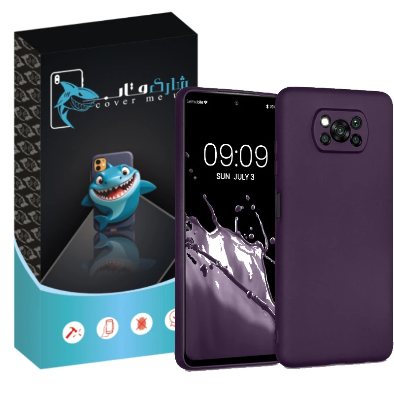 کاور شارک قاب مدل سیلیکونی پاک کنی مناسب برای گوشی موبایل شیائومی Poco X3 / Poco X3 Pro / Poco X3 NFC