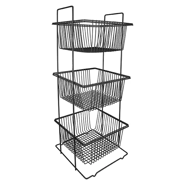 سبد سیب زمینی و پیاز اِی اِس مدل 3 طبقه مربع