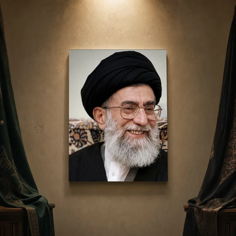 تابلو شاسی مدل مذهبی طرح رهبر شهید امام خامنه‌ای کد 21SM
