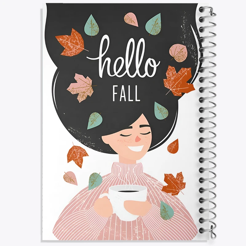 دفتر مشق 100 برگ خندالو طرح دختر و پاییز کد N3117