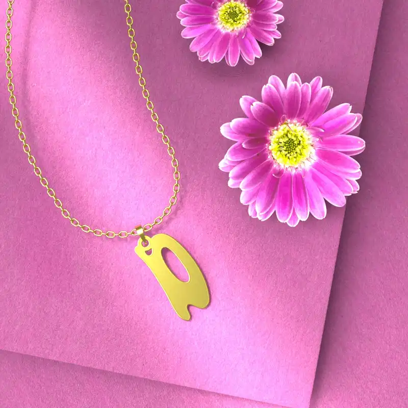 گردنبند طلا 18 عیار زنانه مدوپد مدل حرف D کد H3-1-1472