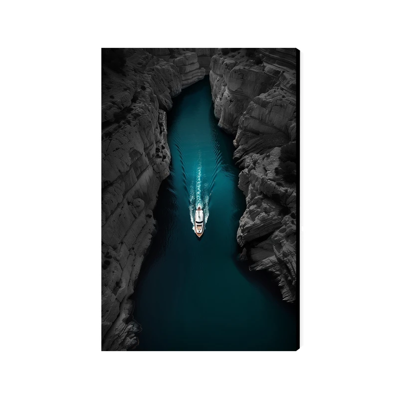 تابلو شاسی عرش مدل فانتزی منظره قایق کد As4738