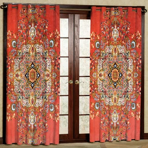 پرده مدل مخمل پانچی کد 2198T2 سایز 200x140 سانتی متر