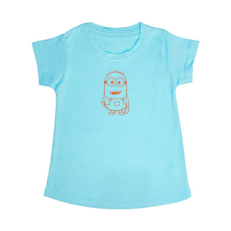 تی شرت آستین کوتاه دخترانه مدل مینیون کد org