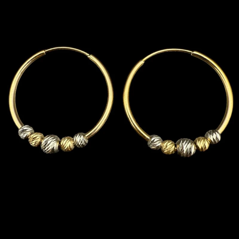 گوشواره حلقه ای طلا 18 عیار زنانه جواهری بصیر مدل البرنادو کد DK063