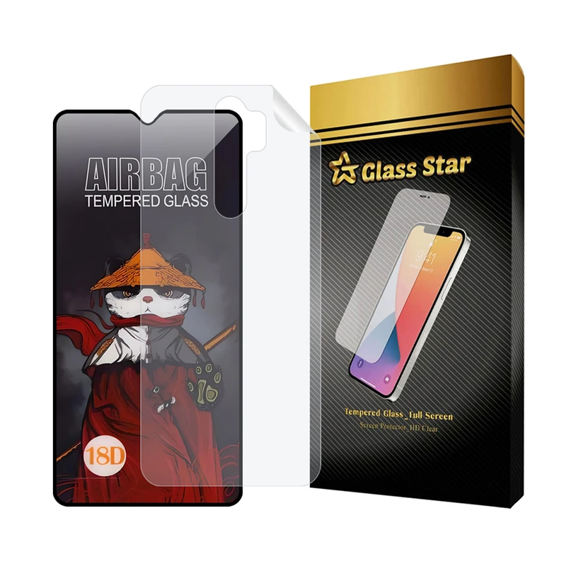 محافظ صفحه نمایش گلس استار مدل AIRNABKGS مناسب برای گوشی موبایل شیائومی Redmi Note 8 Pro به همراه محافظ پشت گوشی