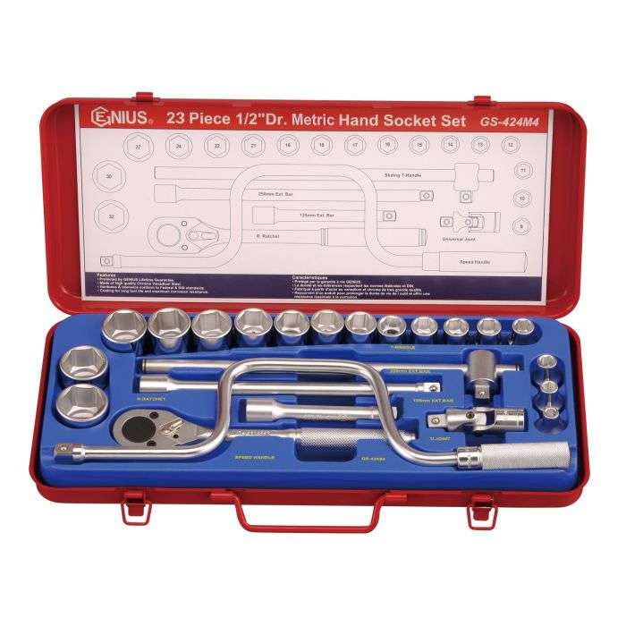 آچار بکس جنیوس تولز مدل GS-424M4 مجموعه 23 عددی