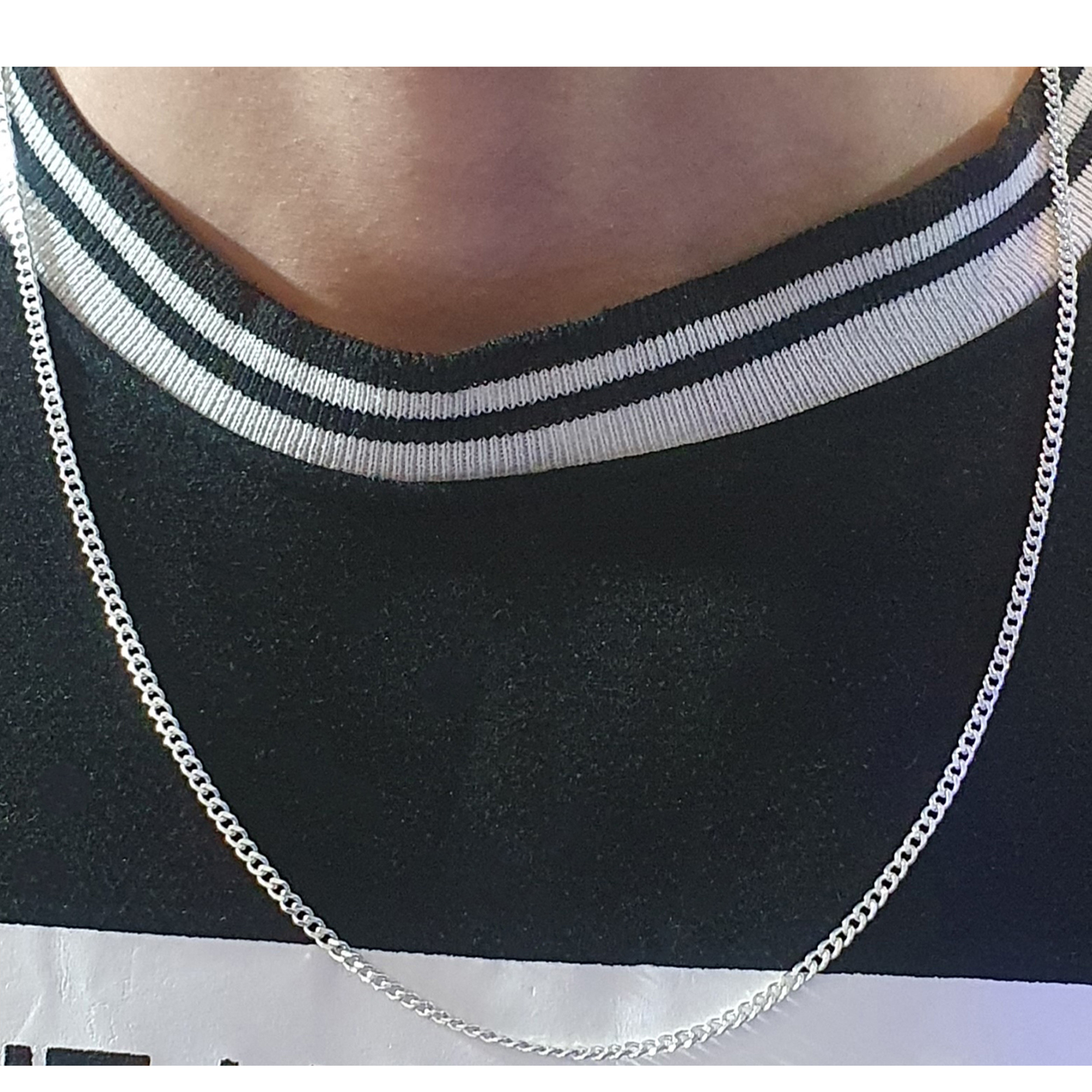 زنجیر نقره مردانه کد 12.15