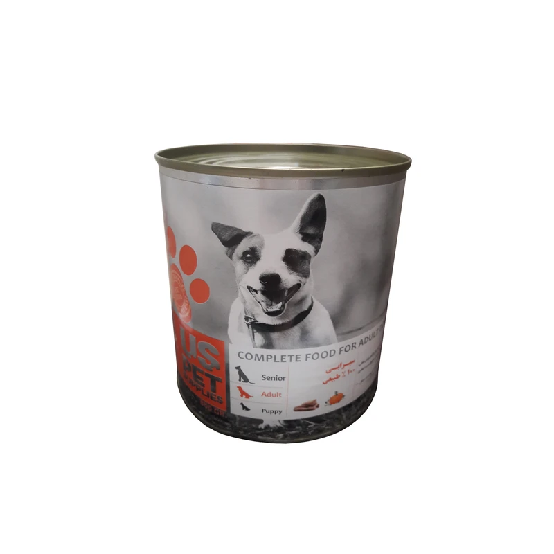 کنسرو سگ یو اس پت سپلایز مدل سیرابی وزن 800 گرم