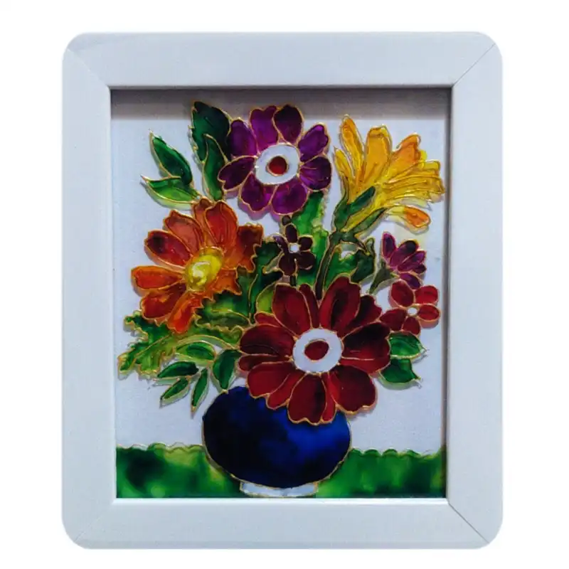 تابلو ویترای مدل آرام طرح گلدان