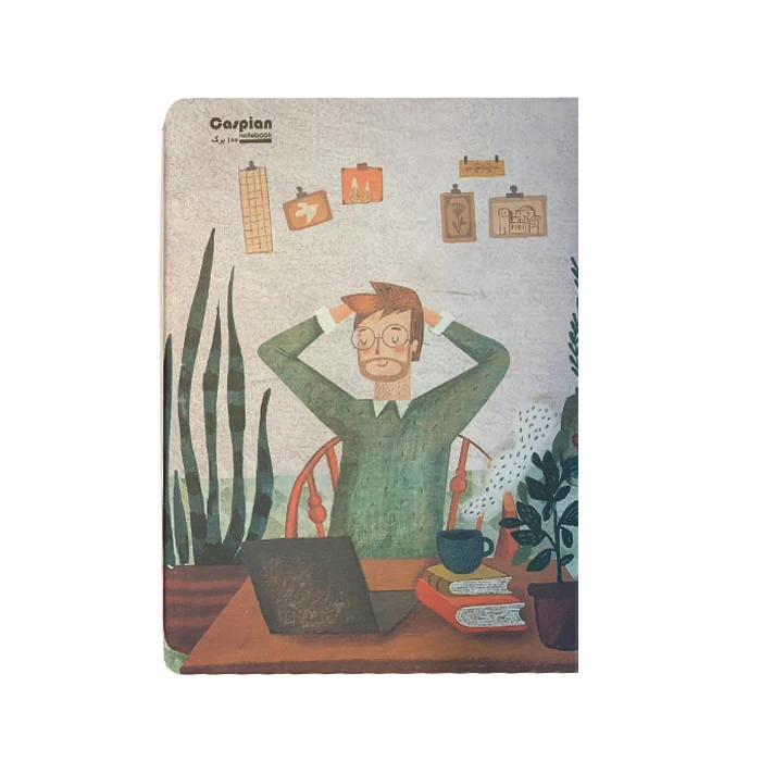 دفتر کلاسوری 100 برگ  کاسپین مدل فانتزی کد 055