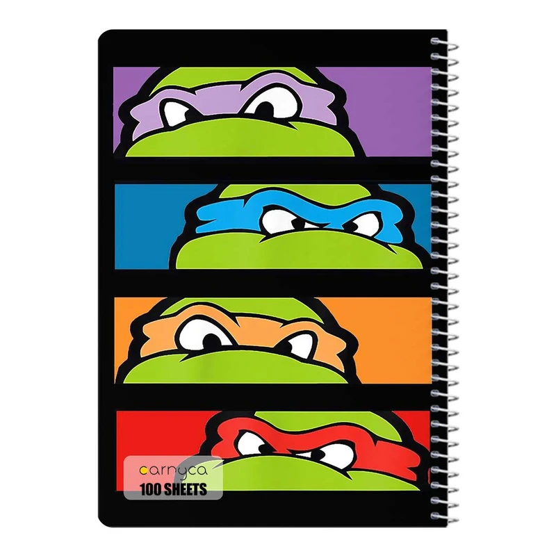 دفتر مشق 100 برگ سیمی کارنیکا طرح لاک پشت های نینجا Teenage Mutant Ninja Turtles کد 21664