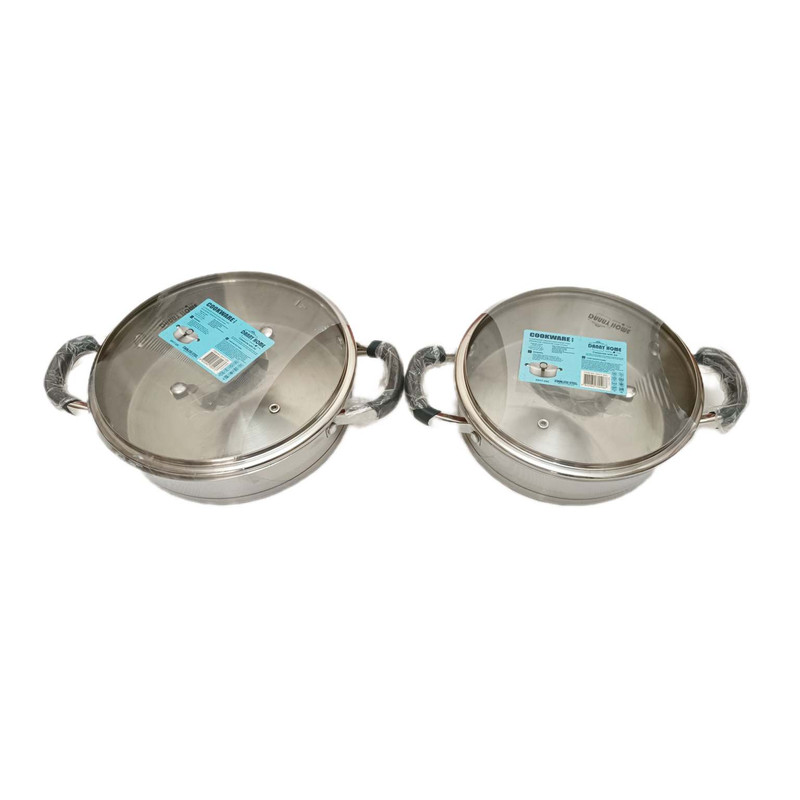 سرویس تابه 2 پارچه دنی هوم مدل استیل کد DH17-22C-DH17-20